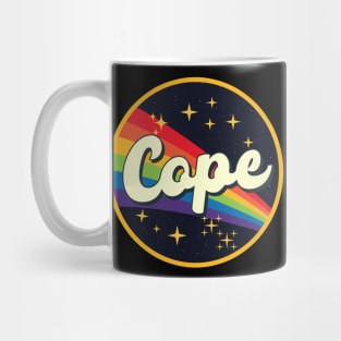 Cope // Rainbow In Space Vintage Style Mug